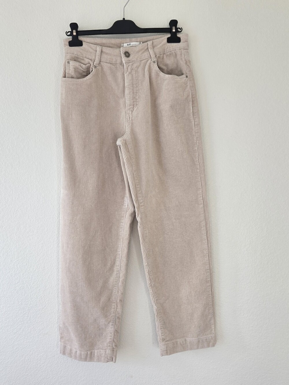 Sud Express Corduroy Pants Beige Size Eur 38 / 6 US Straight leg Relaxed